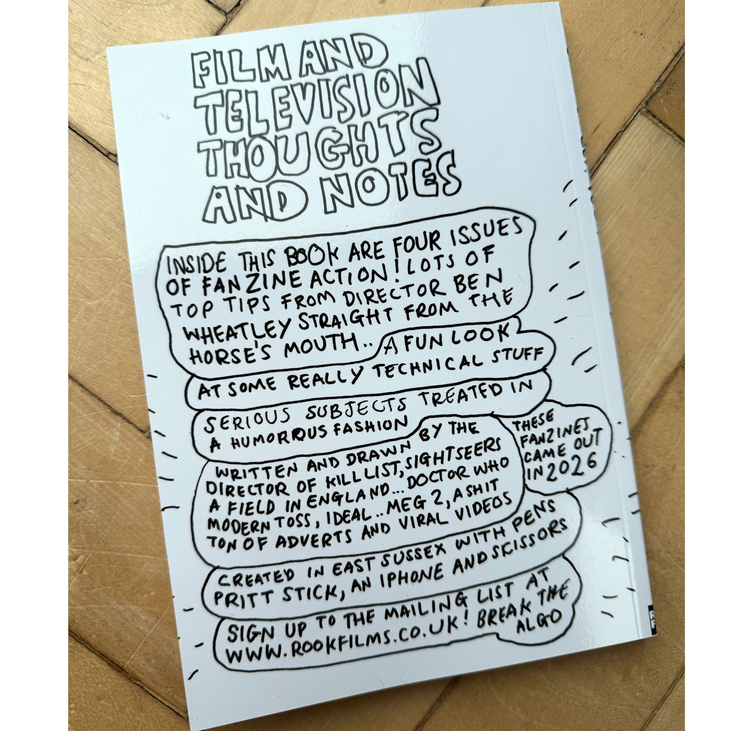 BEN WHEATLEY'S FILM & TELEVISION THOUGHTS & NOTES - THE BOOK!